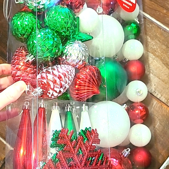 Festive Trimmerry Shatterproof 70 Piece Christmas Ornament Set - Picture 3 of 5
